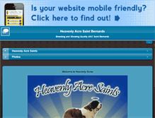 Tablet Screenshot of heavenlyacresaints.com